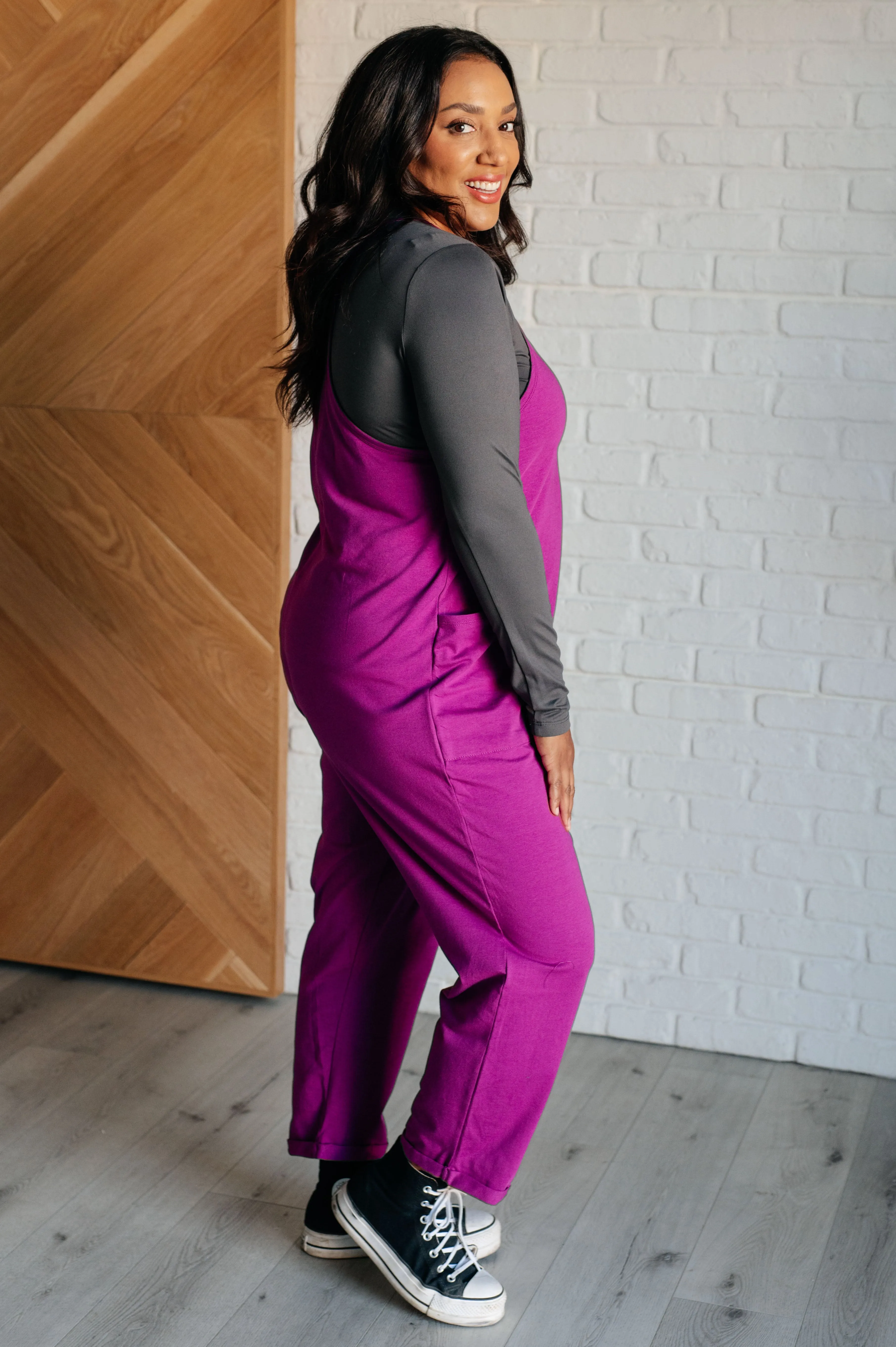 Totally Me Spaghetti Strap Jumpsuit in Light Plum - 11/13