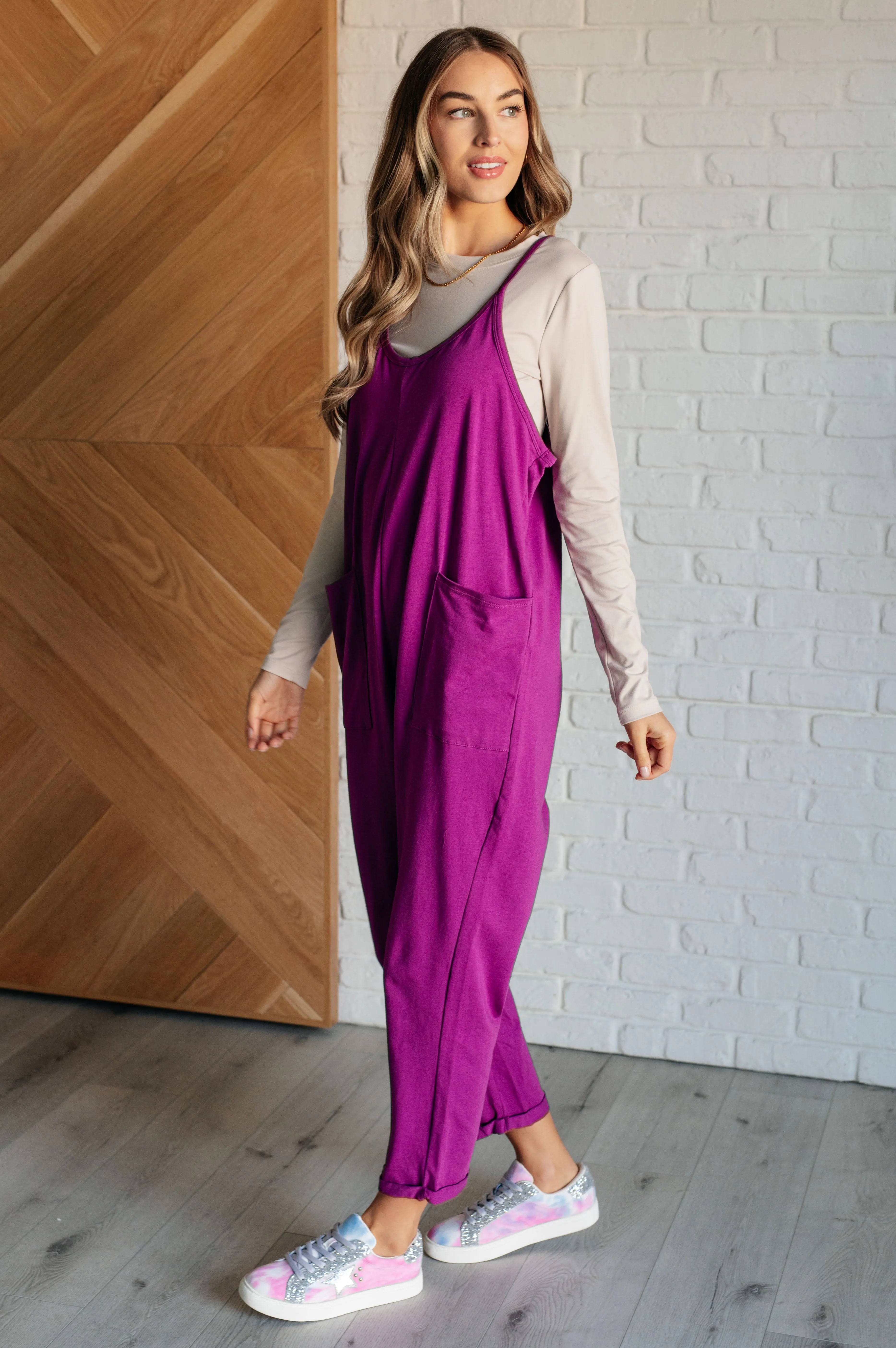 Totally Me Spaghetti Strap Jumpsuit in Light Plum - 11/13