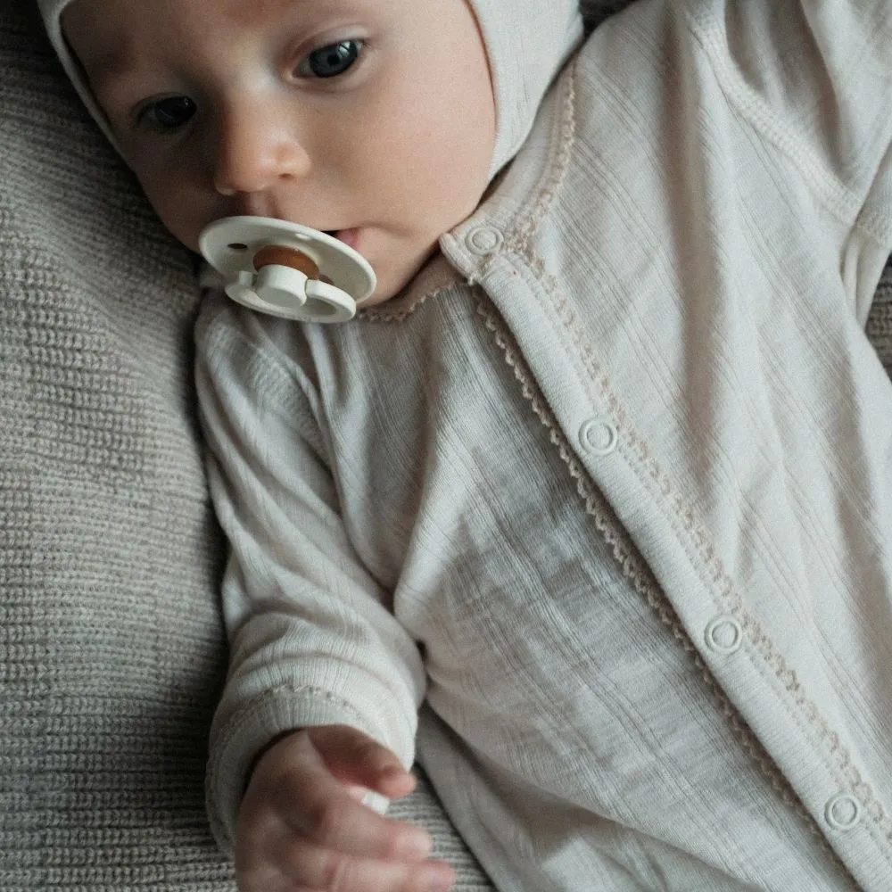 Tothemoon ☾ - Babysuit with feet - 100% Wool - Moonbeam