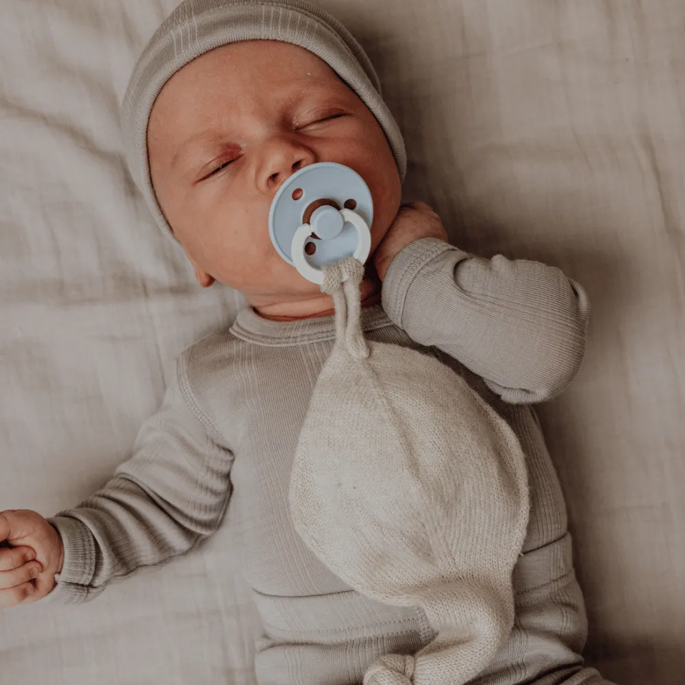 Tothemoon ☾ - Newborn Beanie - Wool & silk - Needle pattern - Dove