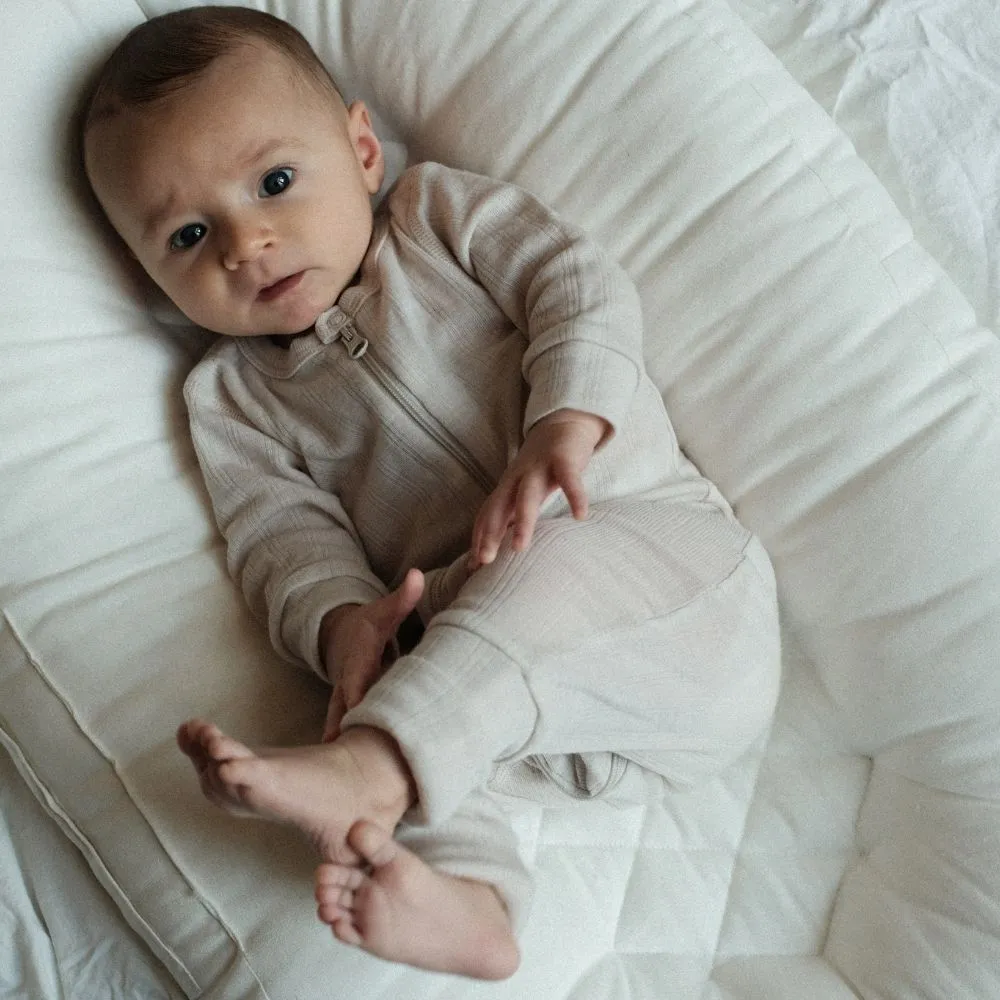 Tothemoon ☾ - Sleep suit - 2 in 1 Foot - With zipper - 100% Wool  - Moonbeam