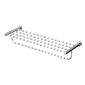 TOTO YTS406BU#CP Left Series Round Towel Shelf with Hanging Bar, Polished Chrome