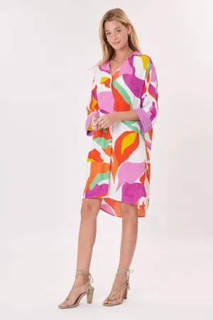 Touareg Abstract Dress - Tangerine