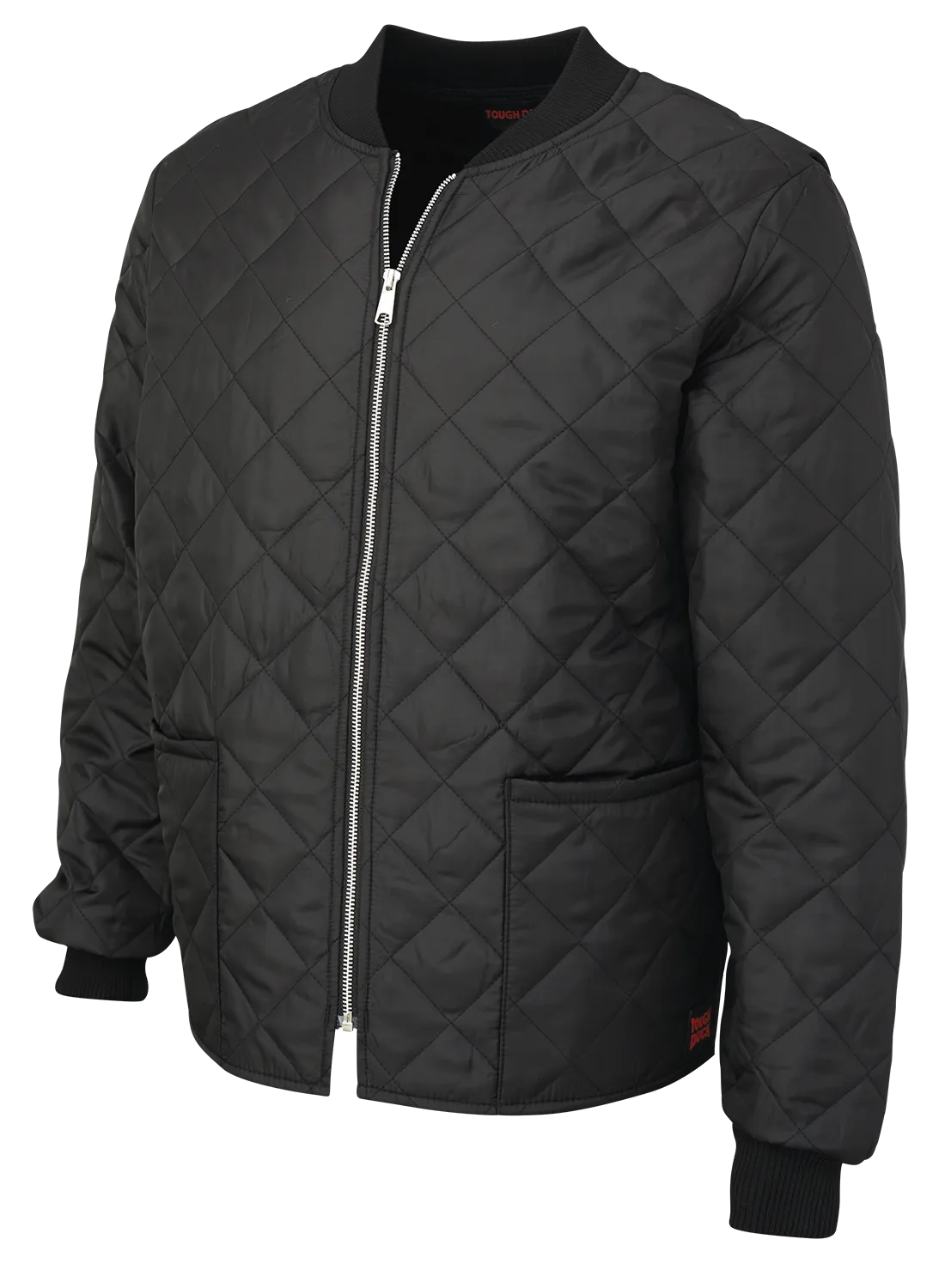 Tough Duck WJ25 Diamond Quilted Lightweight Freezer Jacket, Polyester Insulation, Black. Each