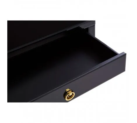 Townhouse Black and Gold Finish Coffee Table