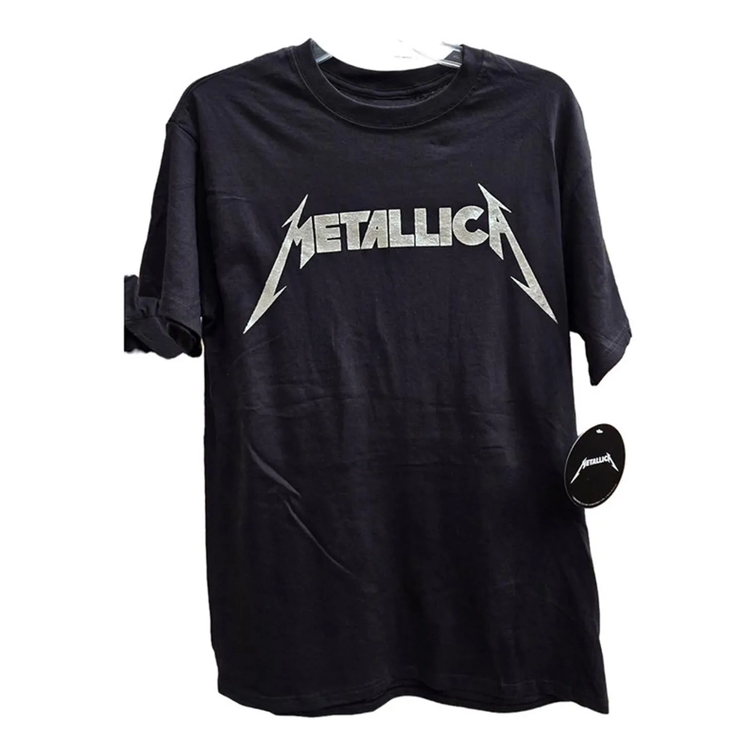 Toxic Playera Negra Logo Chrom Metallica Talla Ch