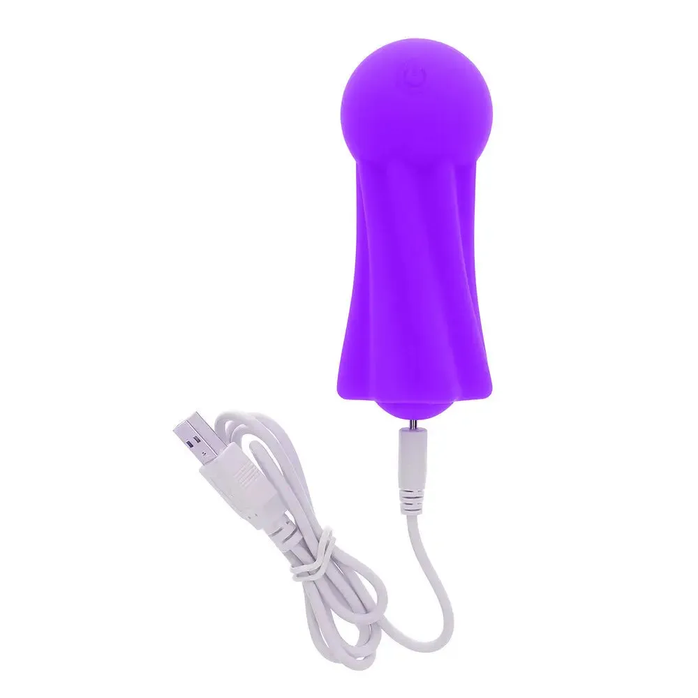 Toyjoy Silicone Purple Rechargeable Pulsating Clitoral Vibrator