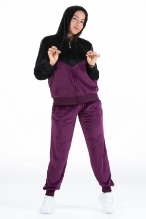 Tracksuit LJS500 Two-tone Velour 2pc Jog Set