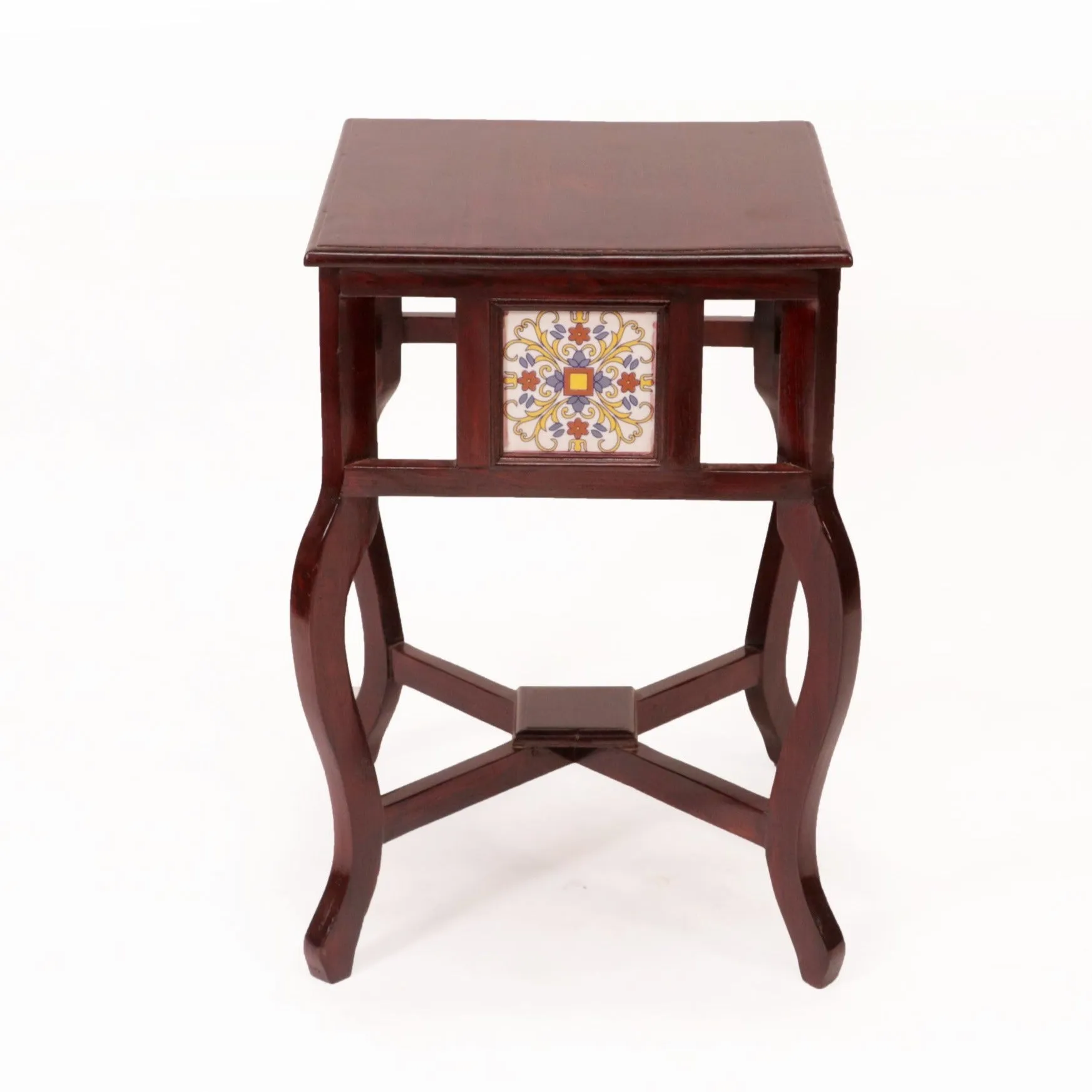 Traditional Classic Tiled End Table