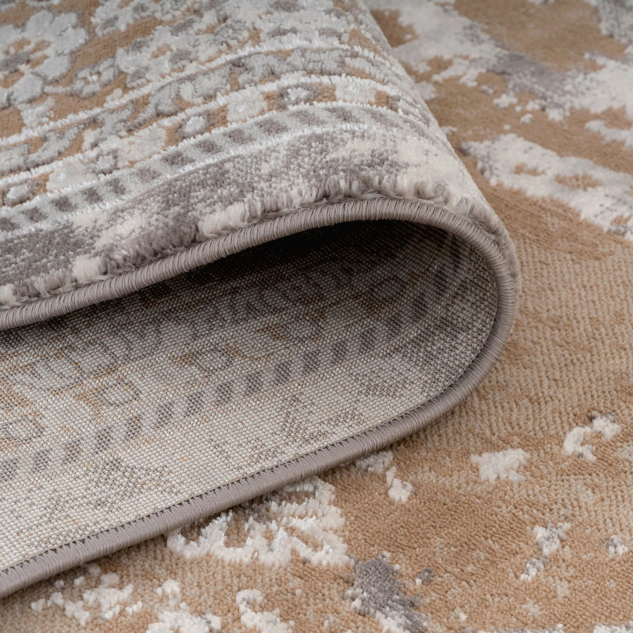 Traditional Distressed Beige Area Rug - Victoria