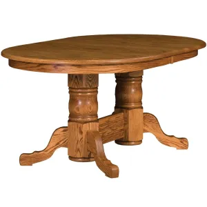 Traditional Double Pedestal Extension Table