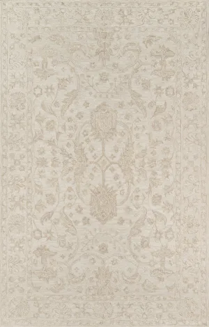 Traditional Hand Tufted Beige Rug