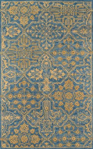 Traditional Hand Tufted Blue Rug