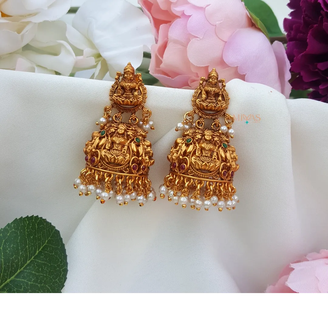 Traditional Inspired Lakshmi Design Jhumka