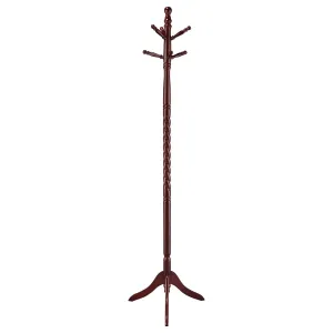 Traditional Merlot Twisted Post Coat Rack