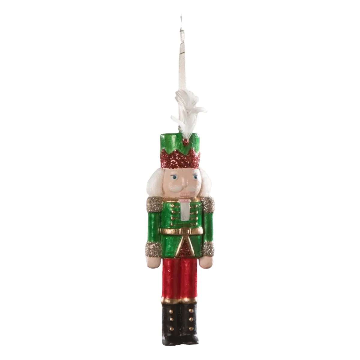 Traditional Nutcracker Ornament: Red/Green Option