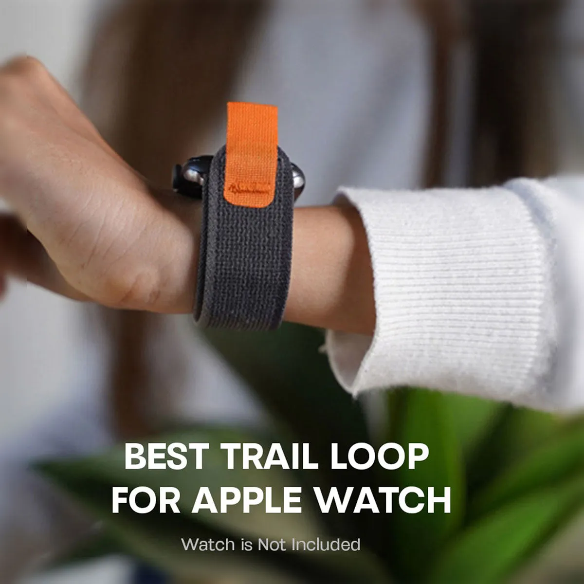 Trail Loop Band Straps For Apple iWatch-42/44/45/49mm-Black/Grey