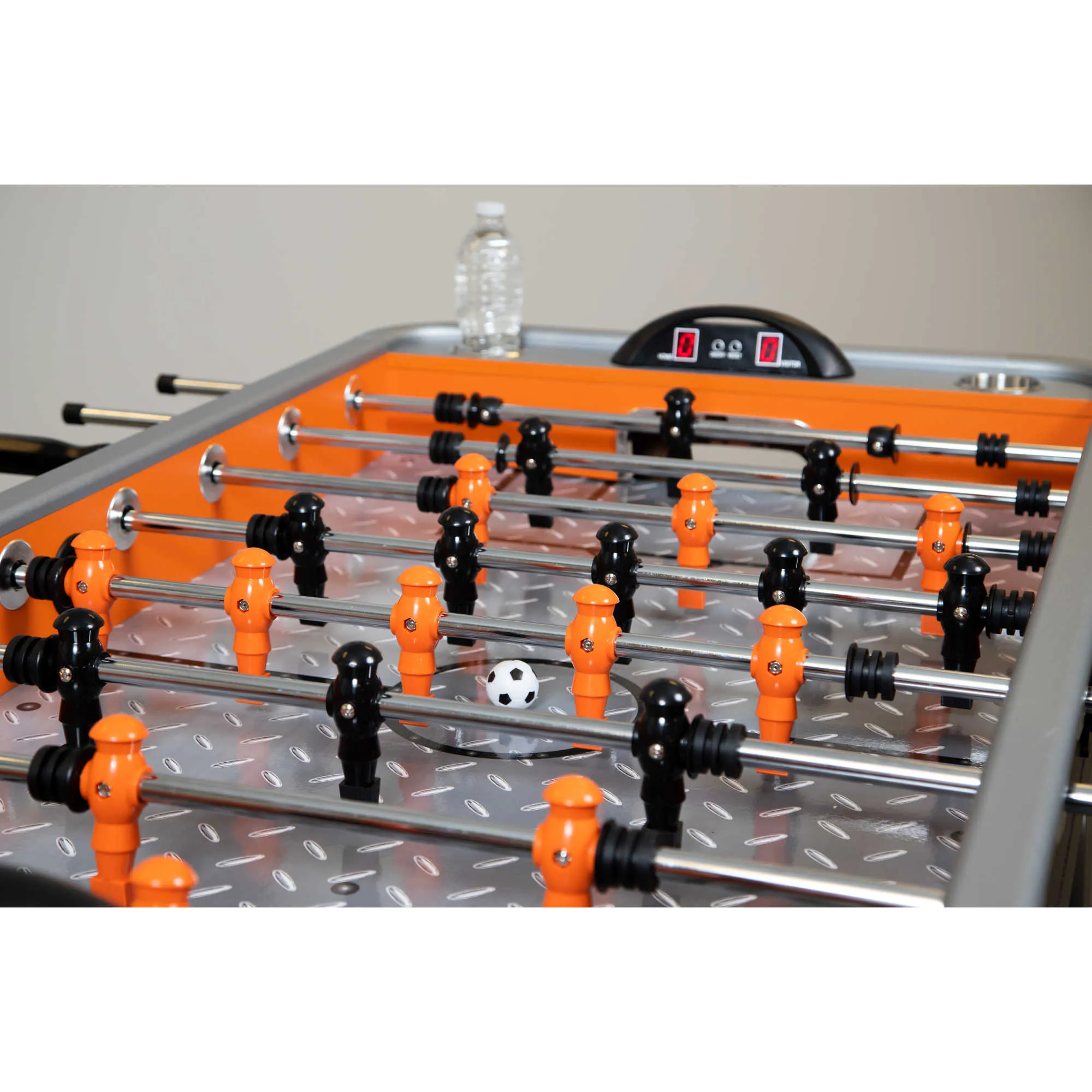 Trailblazer 56-in Foosball Table - Black Silver and Orange