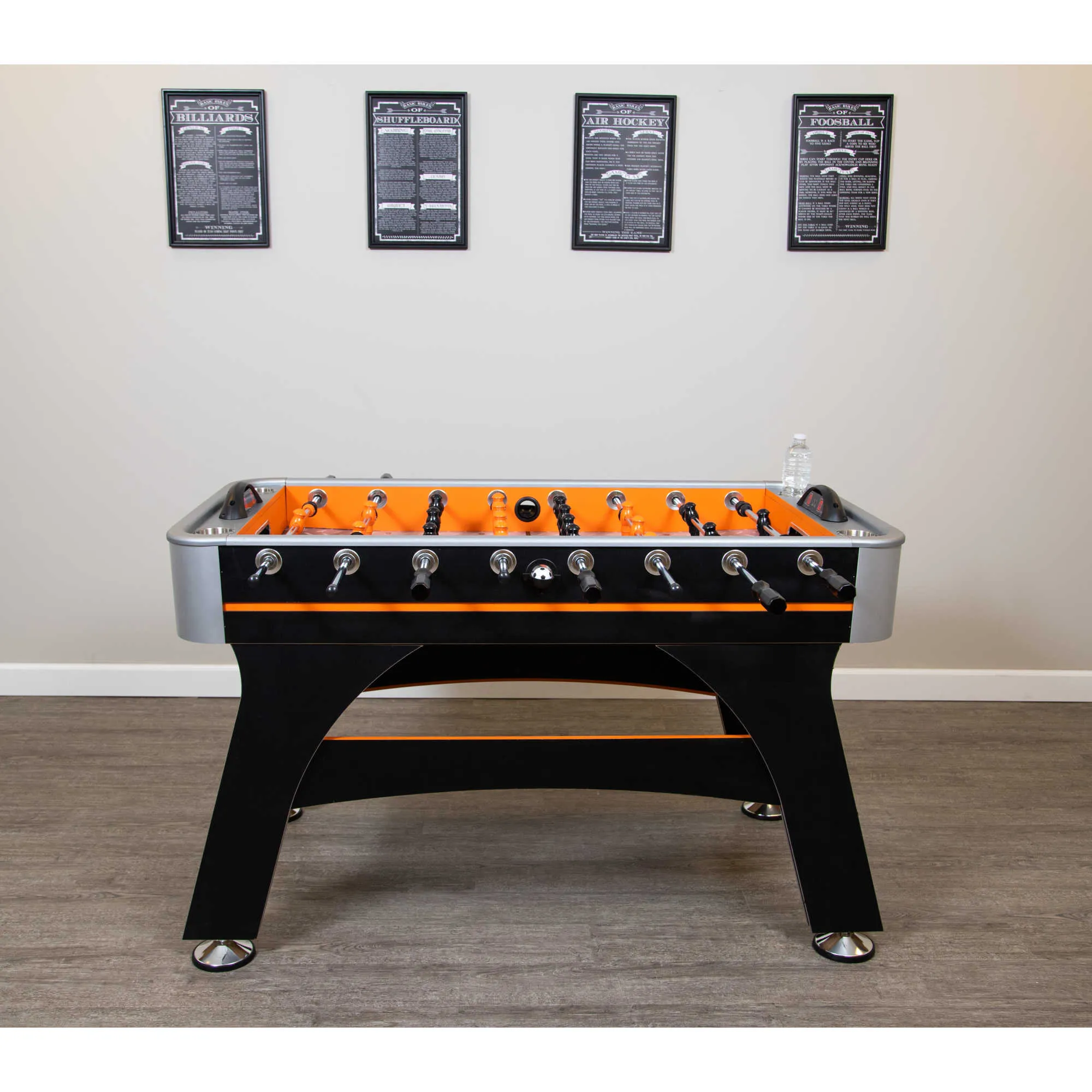 Trailblazer 56-in Foosball Table - Black Silver and Orange