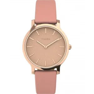 Transcend Pink Leather Strap Watch TW2V66900