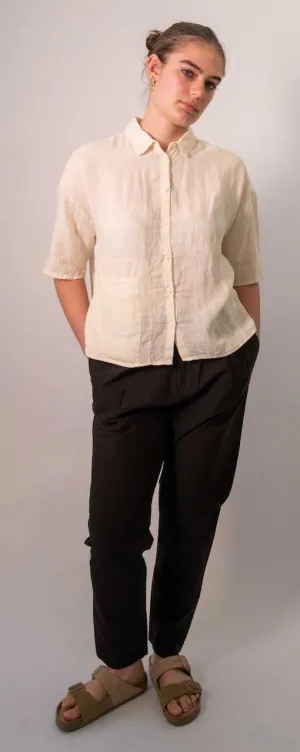 Transit Par Such Short Sleeve Pocket Shirt in Ivory