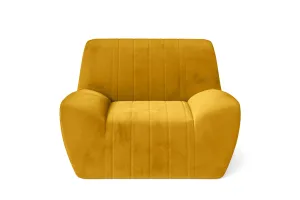 Trapani Armchair Yellow Velvet