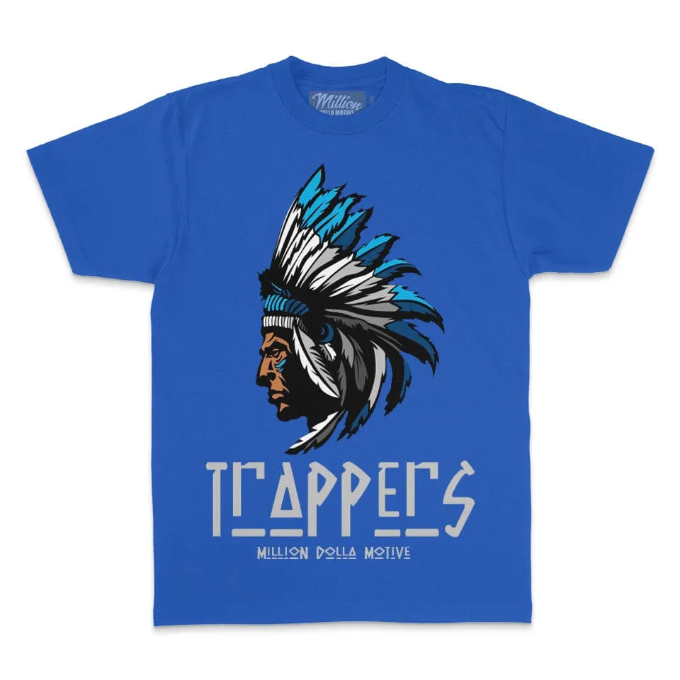 Trappers - Blue on Royal Blue T-Shirt