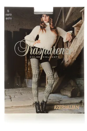 TRASPARENZE AZERBAIJAN Black White Tights