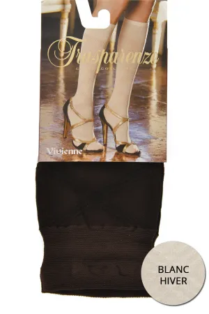 TRASPARENZE VIVIENNE Ivory Knee-High Woman Socks