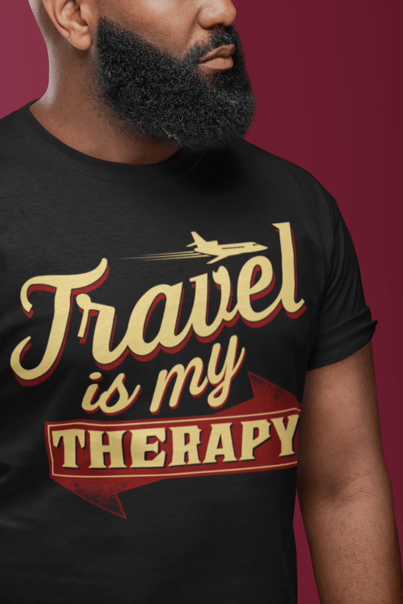 Travel is my Therapy Unisex Short Sleeve T-shirt