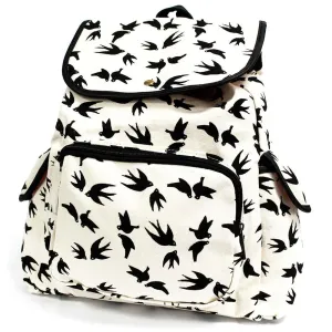 Traveler Backpacks - 3 Pocket Black Swallows