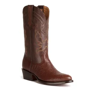 Travis Smooth Ostrich Classic Western Boots - Tobacco