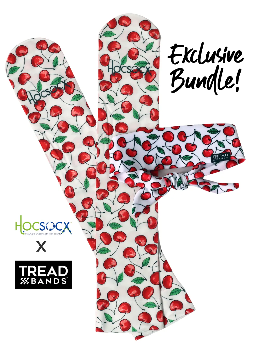 TreadBands and HocSocx Bundle - Cherry Boom Boom