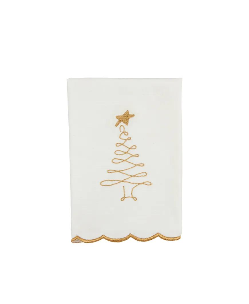 Tree Embroidered Towel