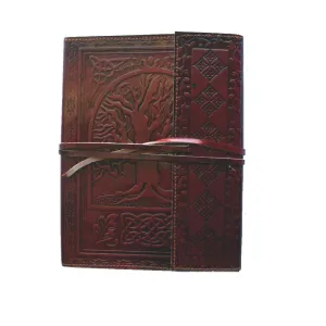 Tree of Life embossed fair trade journal with tie