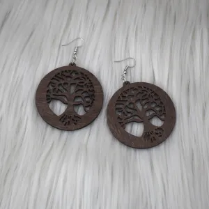 Tree of Life Wooden Earring