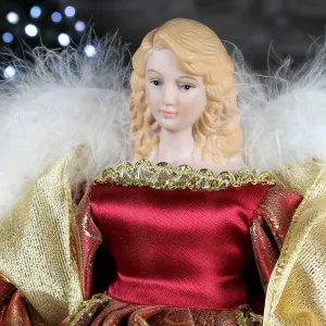 Tree Top Angel 12 inch Indoor Gold and Red - 82000