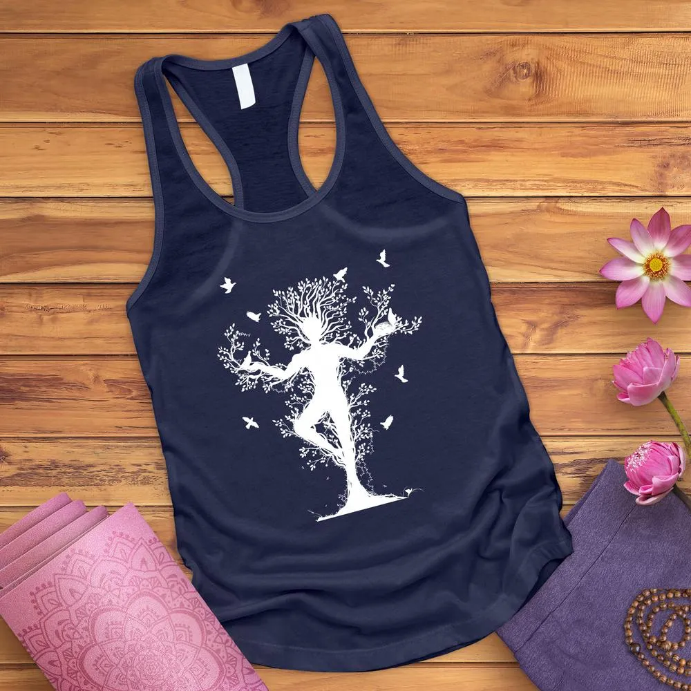 Tree Yoga Pose Tank Top