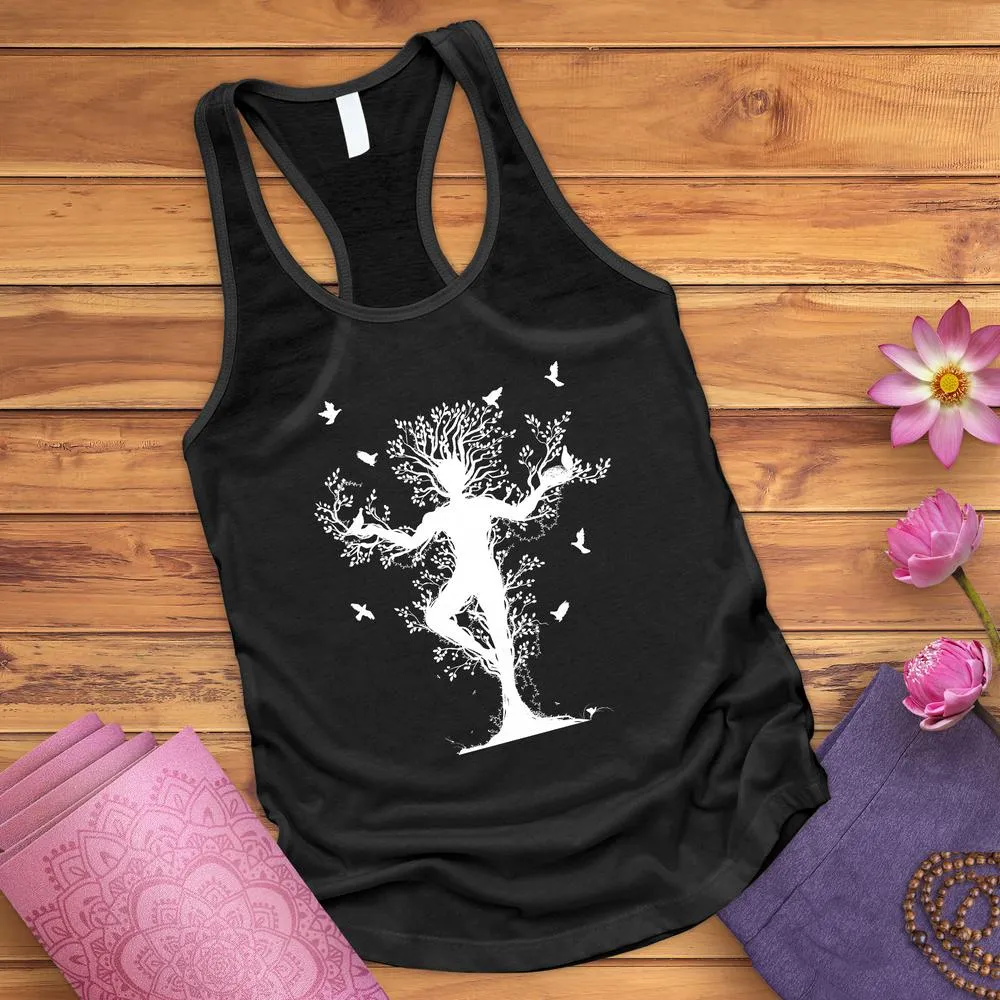 Tree Yoga Pose Tank Top