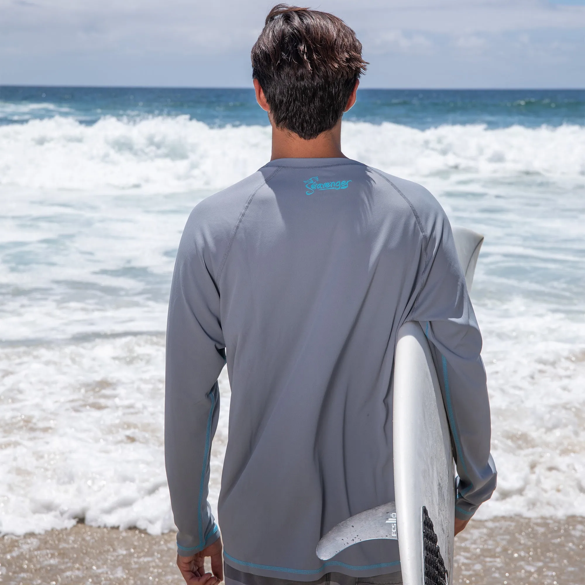 Trekker Unisex Rash Guard Long Sleeve Gray