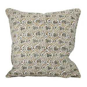 Trellis Golden Linen Cushion