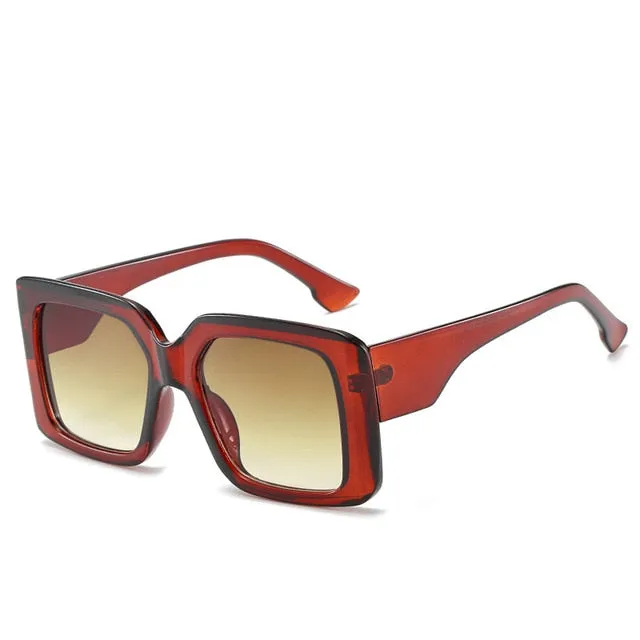 Trendy Big Frame Retro Square Sunglasses