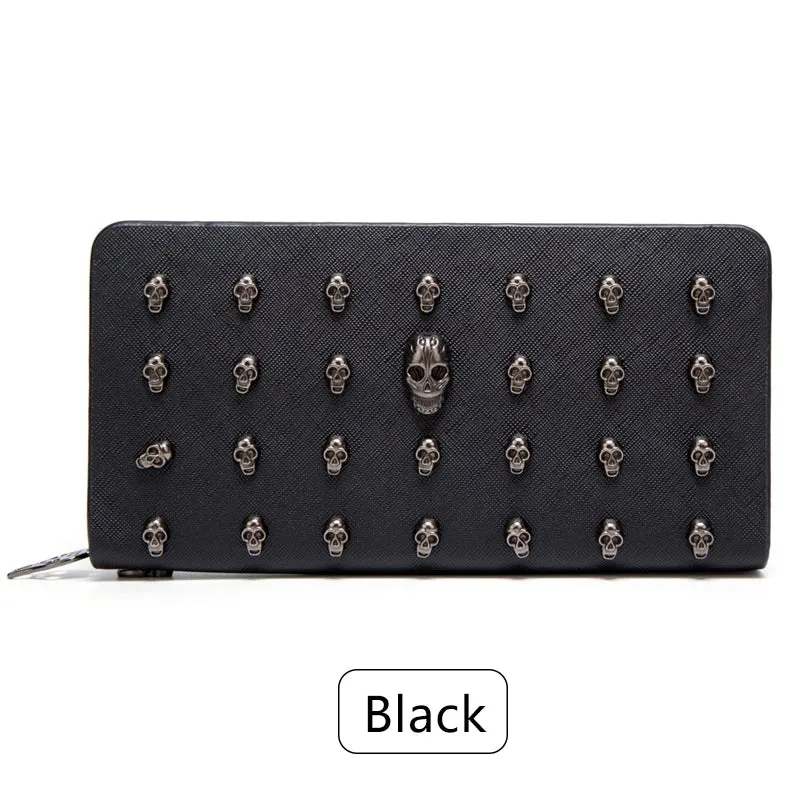 Trendy Black Skull Head Wrist Wallet