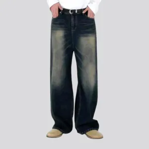 Trendy boho sanded fit men's jeans