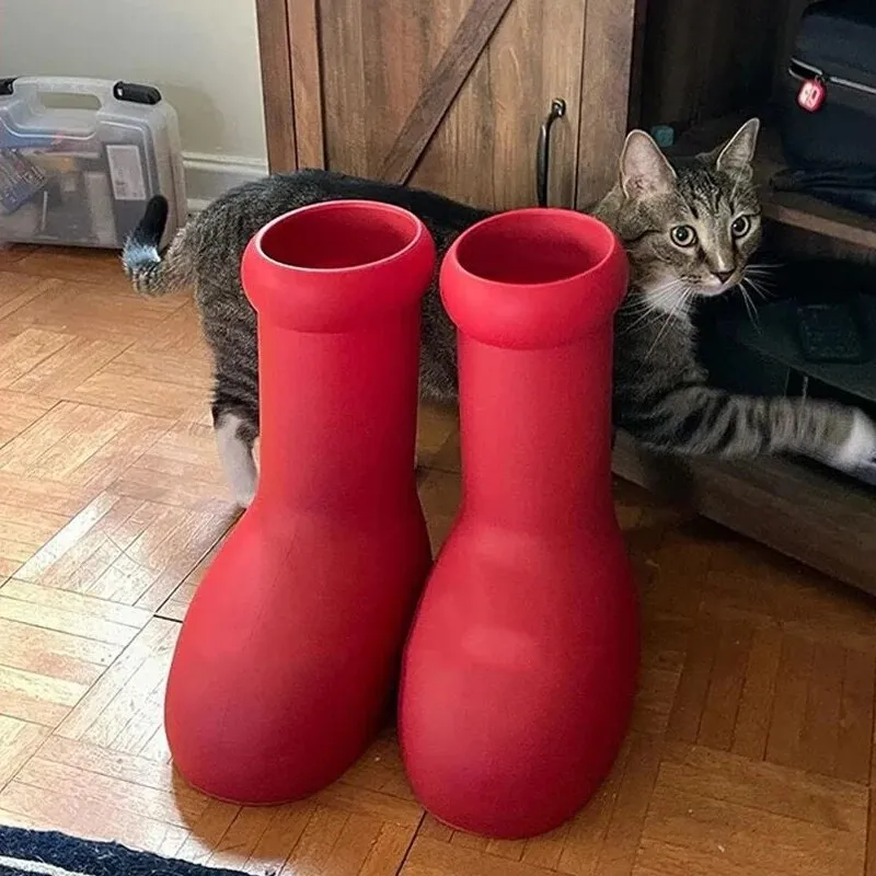 Trendy Cartoon Inspired Big Red Boots