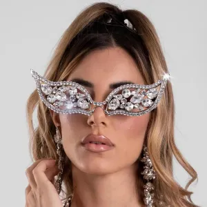 Trendy Crystal Geometric Rhinestone Sunglasses