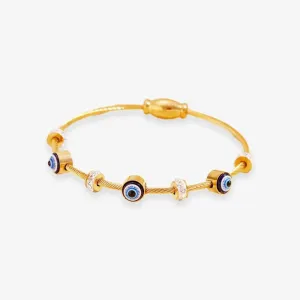 Trendy Gold-Plated Geometric Bangles – Hypoallergenic Women's Jewelry