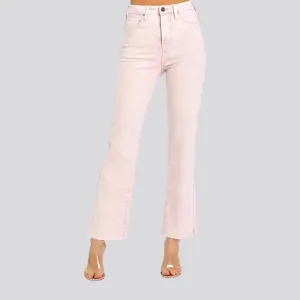 Trendy high rise women's jeans