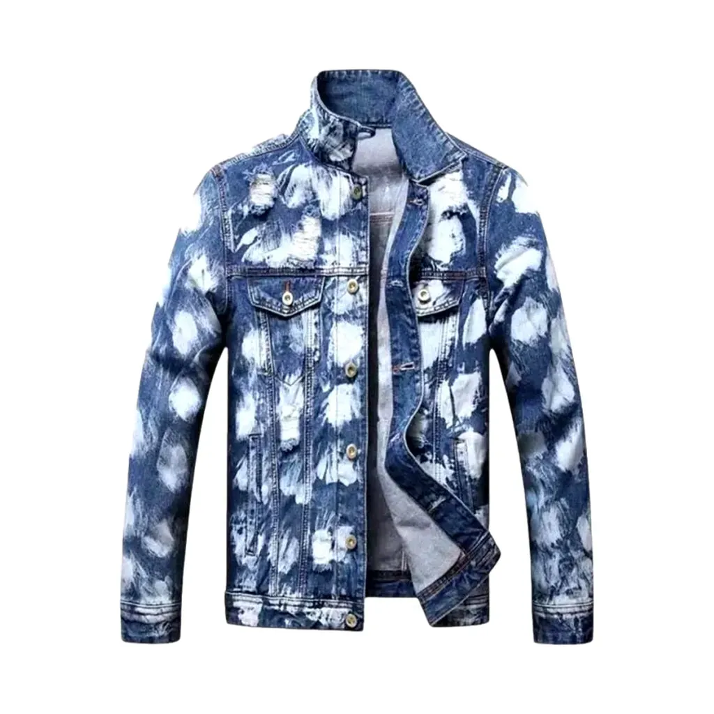 Trendy slim-fit men's jeans jacket