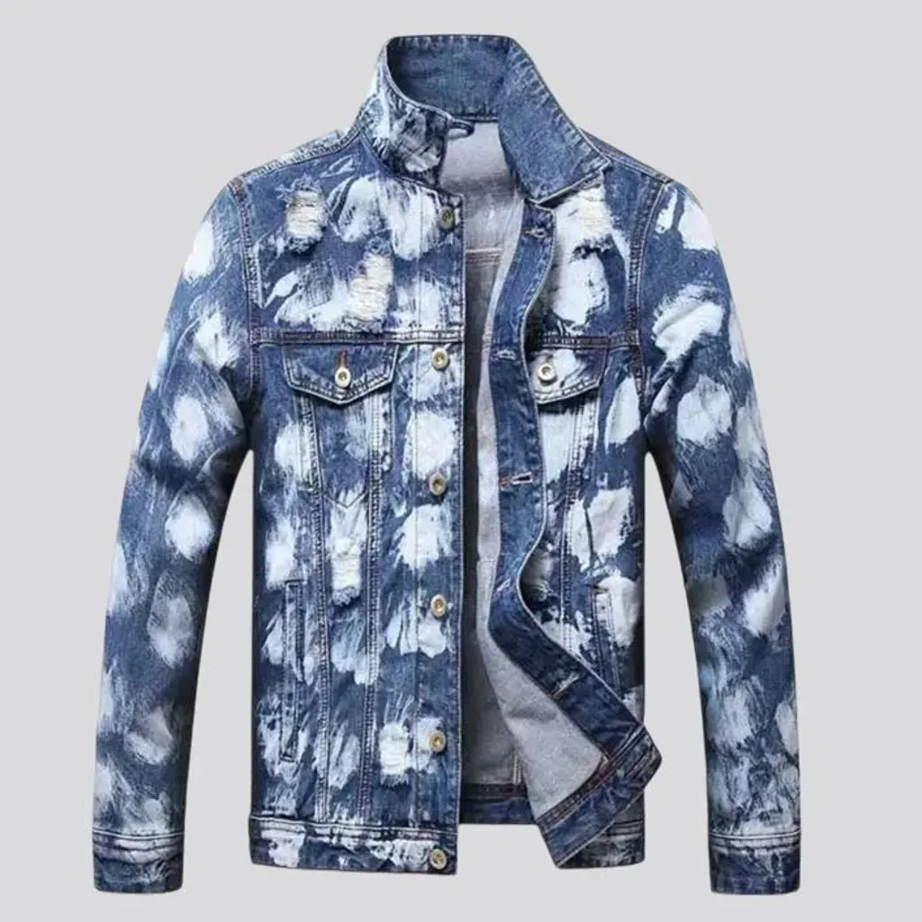 Trendy slim-fit men's jeans jacket